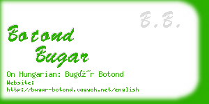 botond bugar business card